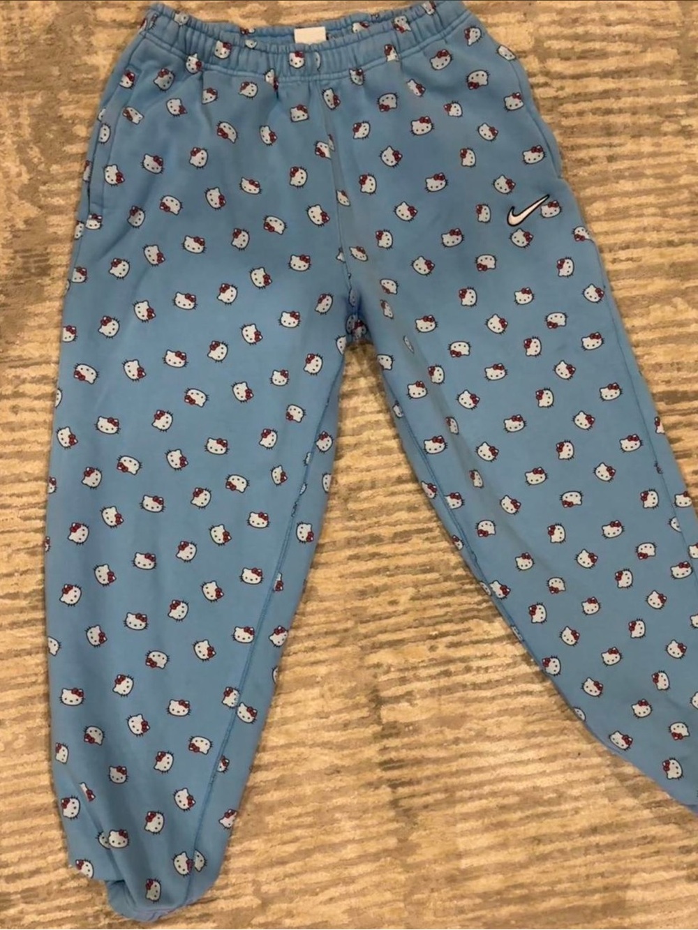 Nike Light Blue Hello Kitty Print Joggers